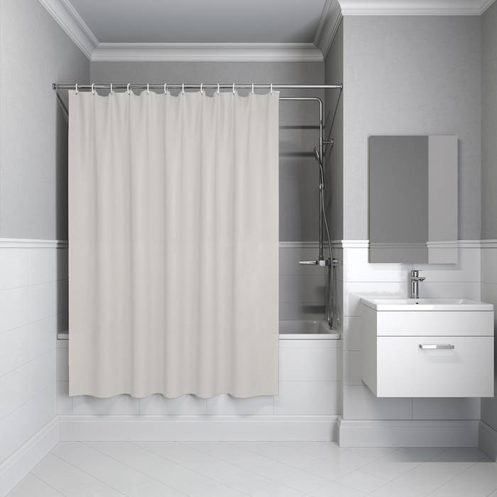 Штора для ванной Iddis Base BS02P18i11 полиэстер, 200x180, бежевый