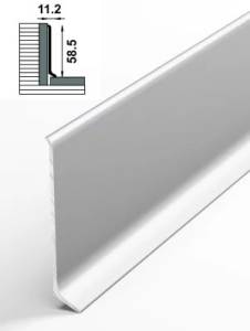 Напольный плинтус Bonkeel Prof AL60 Серебро 2500x58.5x11.2