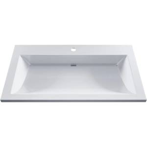 Раковина Uperwood Infinity RInfinity80wg белая глянцевая, 80x45 Раковина Uperwood Infinity RInfinity80wg белая глянцевая, 80x45