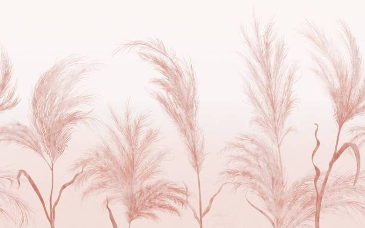 3D Фотообои Artegrafico «Колоски в красных тонах» NJ-022 акварель