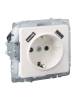 Розетка 1-местная с заземлением, шторками и USB Type A+A IEK Brite BR-R14-16-U21-D21-K36 жемчуг фото 5
