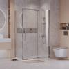 Душевой уголок Niagara Nova NG-66-11A-A90-34 профиль хром, стекло прозрачное, 110x90x195 фото 2