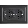 Розетка 2-местная с заземлением IEK Brite BR-R21-16-K02-F черный фото 5