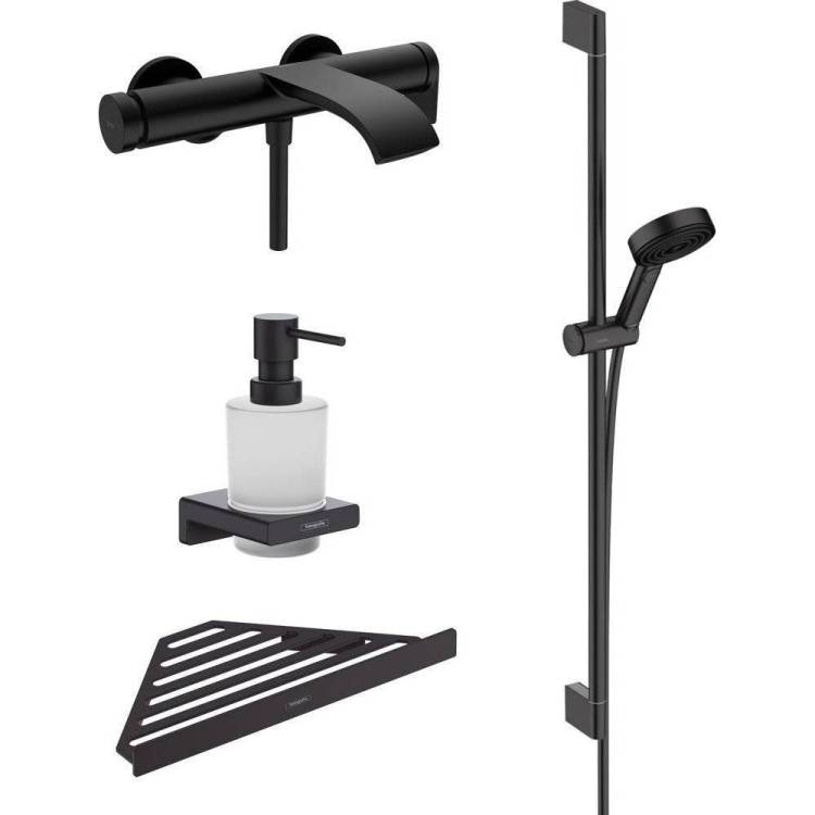 Душевой комплект Hansgrohe Vivenis Смеситель 75420670 + Душевой гарнитур 24170670 + Аксессуары для ванной