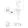 Гигиенический душ Paini Castello Round CACR442R встраиваемый, хром (CR) фото 3