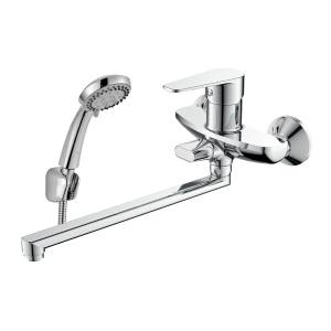 Смеситель для ванны Decoroom DR72 DR72043 одноручный универсальный с поворотным изливом 300 мм Хром