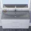 Раковина Uperwood Foster Quartz 291030045 серая матовая, бетон, 100x45.5 фото 3