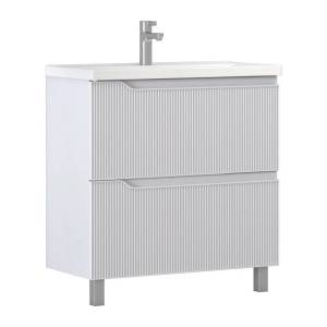 Тумба с раковиной Vigo Neo 800-0-2 белый, раковина Como 80