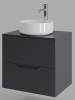 Тумба с раковиной Orange Line Li-60TugMDF+B09-360W графит матовый, 60 см фото 2