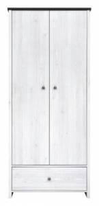 Шкаф платяной BlackRedWhite Порто BRW_70003204
