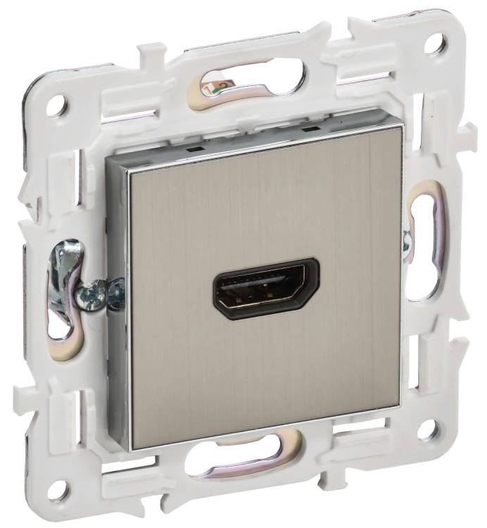 Розетка HDMI IEK Skandy SK-H10-K50 никель