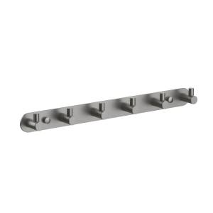 Вешалка Aquatek Европа AQ4124BGM на 6 крючков, черный хром шлифованный