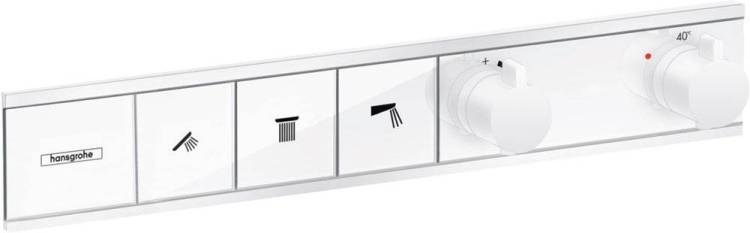 Термостатический смеситель Hansgrohe RainSelect 15381700 для ванны с душем, матовый белый