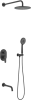 Душевой комплект Berges Wasserhaus Nardis 3R 071008 С ВНУТРЕННЕЙ ЧАСТЬЮ, черный матовый