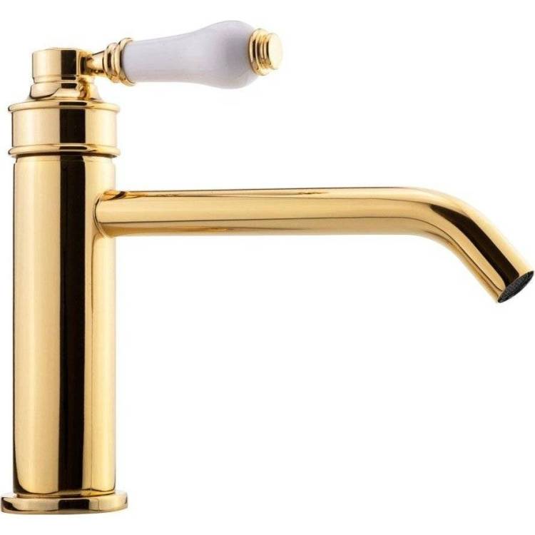 Смеситель для раковины Migliore Ermitage Mini 28578 белый, золото