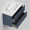 Тумба с раковиной La Fenice Terra Twin Blu Grigio NFNC-01-TER-BG-100-2-3-M-GG синяя матовая, 100 см фото 2