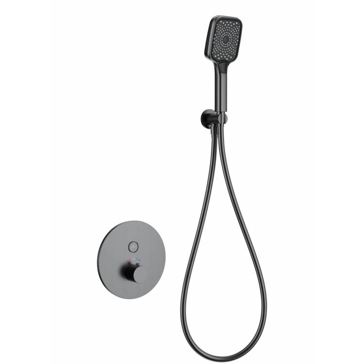 Смеситель для душа Wonzon & Woghand WW-D1017-A-BGG термостатический, темный графит