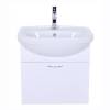 Тумба с раковиной Orange Лайт LRA-50TUW+RA белый глянец, 50 см