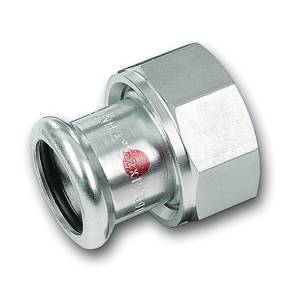 Муфта Sanha 24359G, с накидной гайкой с плоским уплотнением, углеродистая сталь, 22x3/4