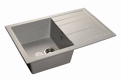 Мойка кухонная GranFest Quadro GF-Q--780L чаша с крылом 780x500 мм серый
