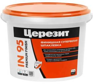 Шпаклевка готовая полимерная всесезонная Ceresit IN 95 5 кг