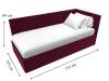 Кровать Лига Диванов Лига-039 122069 красный правая 90x200 фото 8