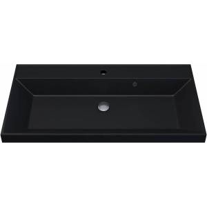 Раковина Uperwood Classic Quartz 291030011 90 см, уголь, черная матовая