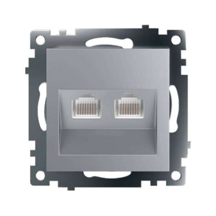 Розетка компьютерная 2-местная Stekker GLS00-7109-03 50005