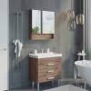 Зеркало-шкаф Comforty Никосия 80 дуб темный фото 4