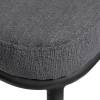 Стул Bradex Home Lucas 2 FR 1019 серый шенилл с черными ножками фото 7