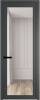 Межкомнатная дверь Profil Doors 1 AGP цвет профиля Серая ночь, стекло безопасное 6 мм ромб белый 700x2000