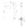 Смеситель для раковины Wonzon & Woghand WW-88239010-CR высокий, хром фото 6