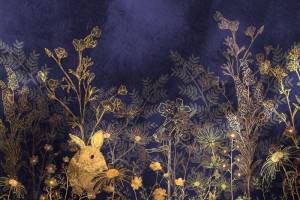 3D Фотообои Artegrafico «Заяц в поле» HRB-021 песок