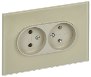 Розетка 2-местная IEK Skandy SK-R20-10-K10 бежевый