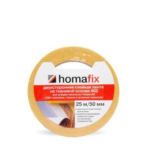 Двухсторонняя клейкая лента на тканевой основе homafix 402 (25 м/п)