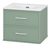 Тумба с раковиной Brevita Верде УТ000026837 зеленая, 60 см