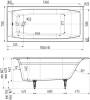 Чугунная ванна Wotte Forma 150x70 фото 4
