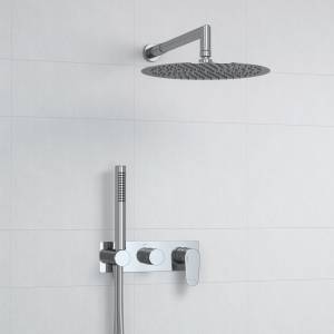 Душевой комплект Wasserkraft A16116 встраиваемый, с изливом и верхней душевой насадкой, хром