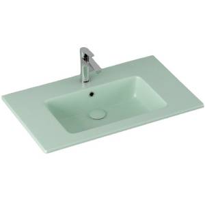Раковина Isvea SistemaT 10SL51081SV-2T 80 см, мятно-зеленая матовая