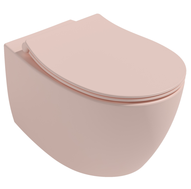 Унитаз подвесной Isvea Sentimenti Neo 10AR02010SV-2S безободковый, сиденье с микролифтом, лососевый матовый