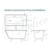 Чугунная ванна Delice Continental Plus с ножками, 100х70 фото 2