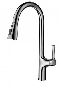 Смеситель для кухни Wonzon & Woghand WW-AE54123-CR с выдвижным изливом, хром