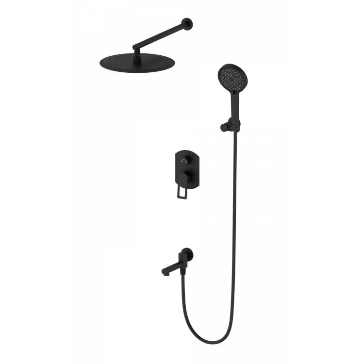 Душевой комплект Wonzon & Woghand WW-88939010-MB черный