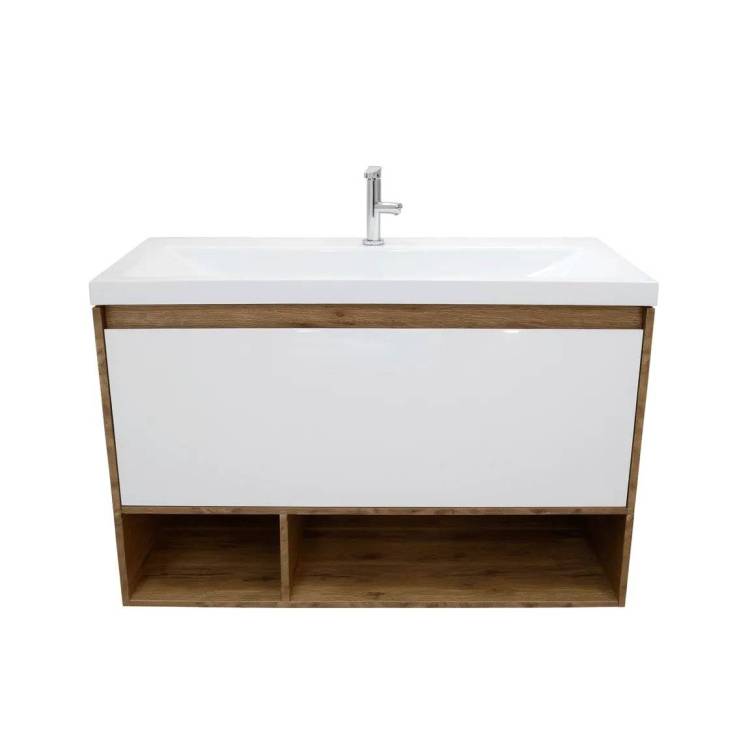 Тумба с раковиной Эстет Monaco Wood ФР-00010686 подвесной, 1 ящик, 62x101