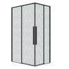 Душевой уголок Grossman Galaxy 300.K33.01.70R12L.21.02 профиль черный матовый, стекло шиншилла, 70x120x195