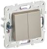 Выключатель 2-клавишный IEK Skandy SK-V20-0-10-K37 шампань