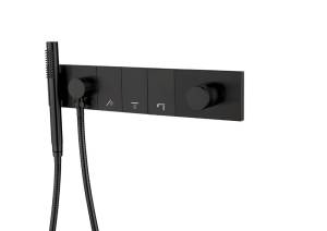 Смеситель для ванны и душа Boheme Zodiac 132-SYS-B с ручным душем, Black