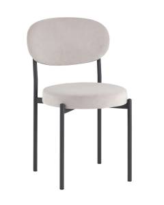 Стул Stool Group Бриф SN AV 477-C81-7016 велюр светло-серый каркас антрацитовый муар