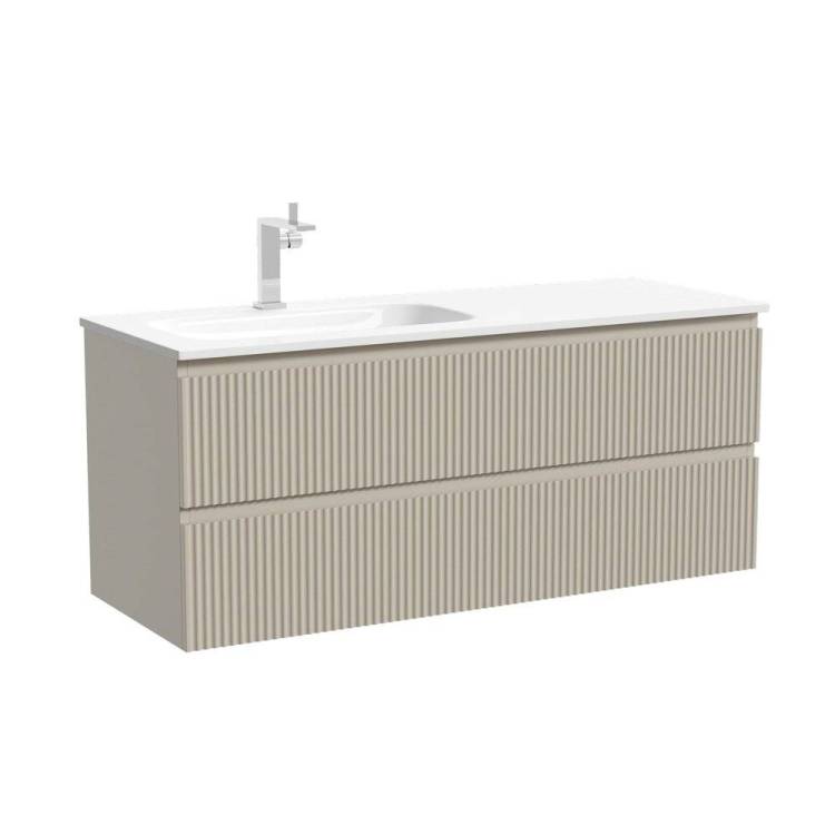 Тумба с раковиной Sancos Snob R левая, Beige Soft, 120x52