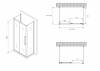 Душевой уголок Abber Schwarzer Diamant AG30150BH-S100B-S100B Черный фото 5